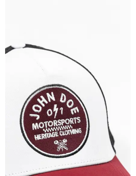 Gorra John Doe JDM 0/1 Red negra/blanca