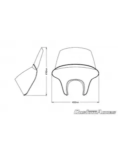 BATWING SML COM TELA LONGA TRANSPARENTE PARA SPORTSTER 2