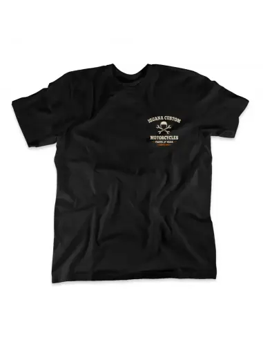 Camiseta Iguana Custom Motorcycles Preta Homem