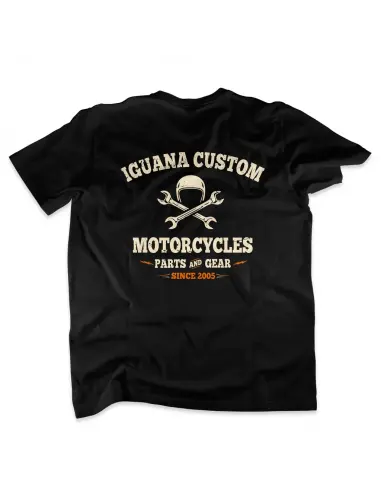 Camiseta Iguana Custom Motorcycles Preta Homem