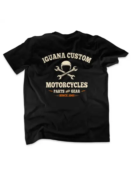T-shirt Iguana Custom Motorcycles Noire Homme
