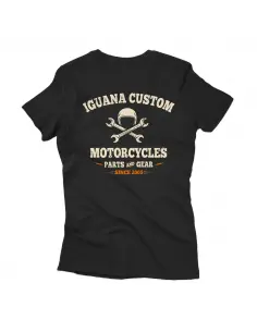 Black Women's T-shirt Iguana Custom Motorcycles