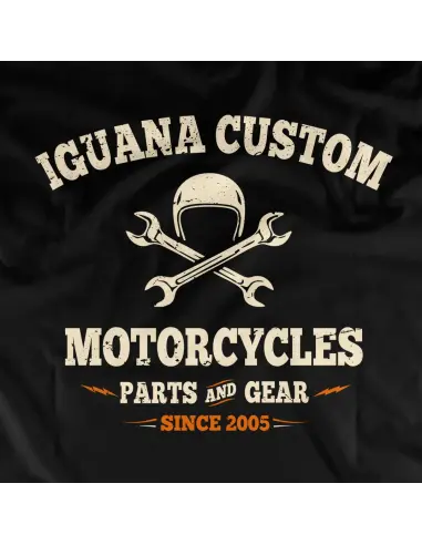 T-shirt Femme Noire Iguana Custom Motorcycles