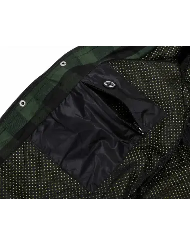 Chemise Motarde Femme Verte AA avec Kevlar | Iguana Custom