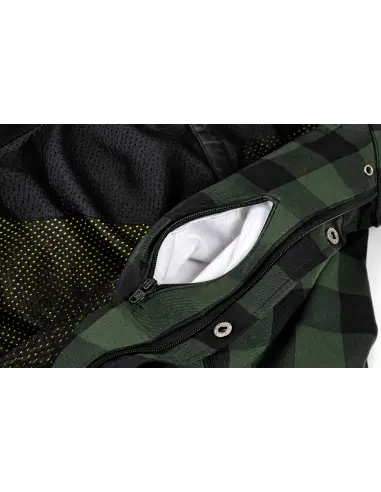 Camisa Motard Mulher Verde AA com Kevlar | Iguana Custom