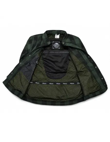 Camisa Motard Mulher Verde AA com Kevlar | Iguana Custom