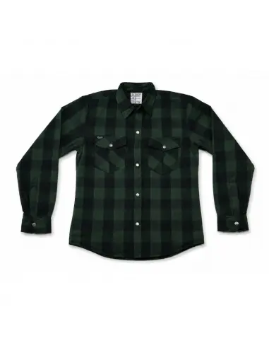 Women's Biker Shirt Green AA with Kevlar | Iguana Custom