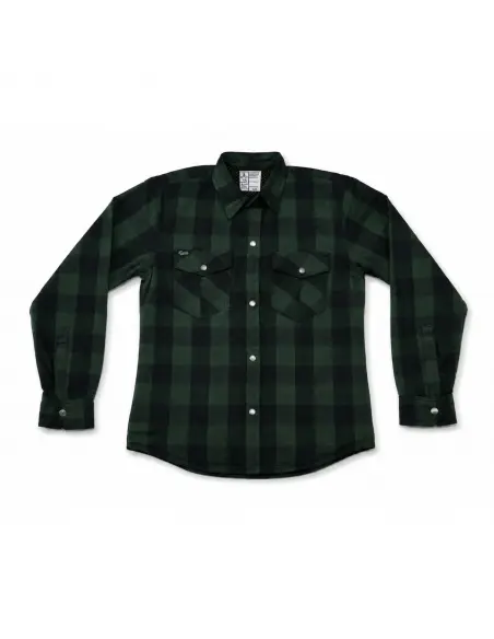 Chemise Motarde Femme Verte AA avec Kevlar | Iguana Custom