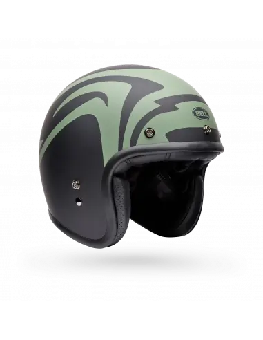 Casque Bell Custom 500 Slap Noir Vert | Iguana Custom