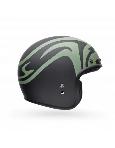 Capacete Bell Custom 500 Slap Preto Verde | Iguana Custom