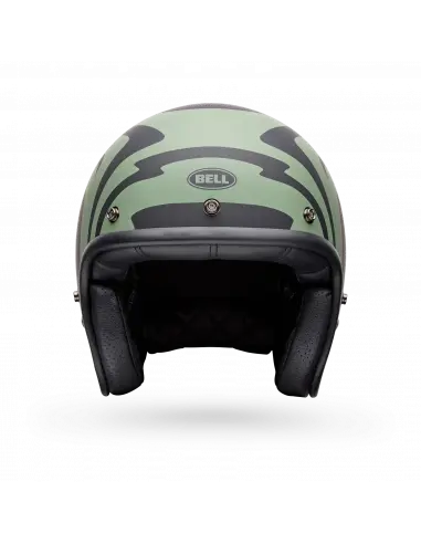 Casco Bell Custom 500 Slap Negro Verde | Iguana Custom