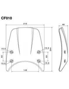 Comprar Cupula Rizoma Aluminio Negro Racer a precio de oferta 2