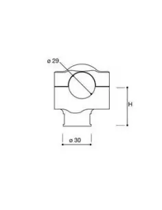 BLACK RHIZOME TORRETAS 4.2 CM FOR HANDLEBARS 29MM-SCREW M10 2