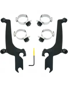 KIT DE ÂNCORA PRETA MEMPHIS SHADES SPORTSHIELD HONDA VT1300 CX PELE