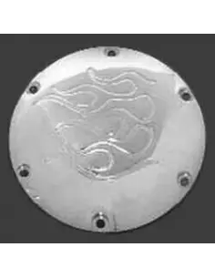 DERBY COVER FLAMED CHROMED FITS SPORTSTER XL 04-UP