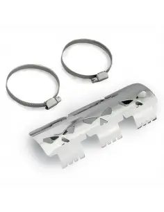BOUCLIER THERMIQUE UNIVERSEL POUR TUYAU D'ÉCHAPPEMENT CHROMÉ 2