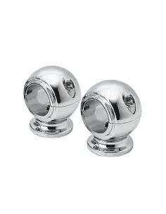 ROUND HERITAGE CHROME TURRETS FOR 32MM HANDLEBARS