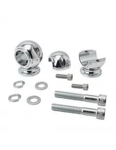 ROUND HERITAGE CHROME TURRETS FOR 32MM HANDLEBARS 2