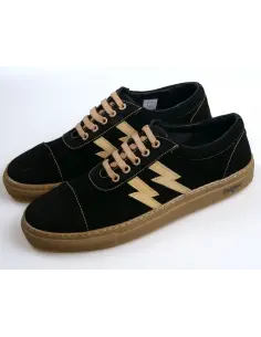 Comprar Zapatillas Old School Rayos Negro Crema - Made In Spain a precio de oferta