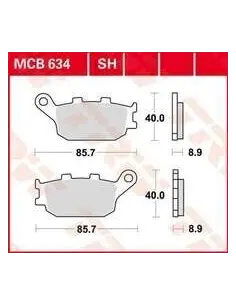 PLAQUETTES DE FREIN ARRIÈRE SINTERED MCB634SH 2