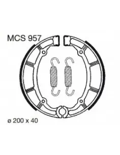 CHAUSSURE DE FREIN À TAMBOUR ARRIÈRE MCS957 2