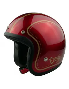 JET HELMET PENDEJO PAR IGUANE CUSTOM - RED CLASSIC