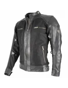 VESTE ETE BYCITY SAHARA CUIR NOIR ET GRILLE