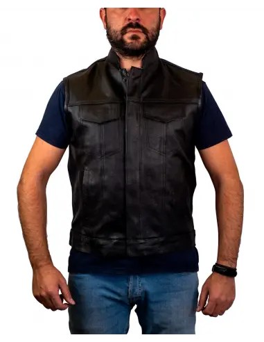 SOA LEATHER VEST ECO BLACK