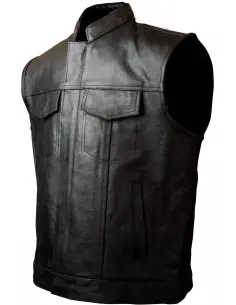 SOA LEATHER VEST ECO BLACK
