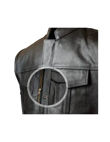 Acquista Gilet Soa Pelle Eco Nero a prezzo scontato