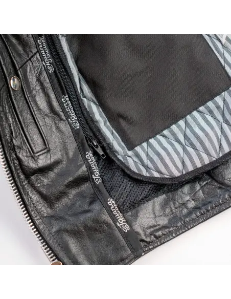 LEATHER JACKET AGED EAGLE WITH PROTECTIONS CE