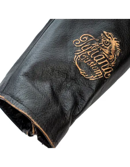 LEATHER JACKET AGED EAGLE WITH PROTECTIONS CE