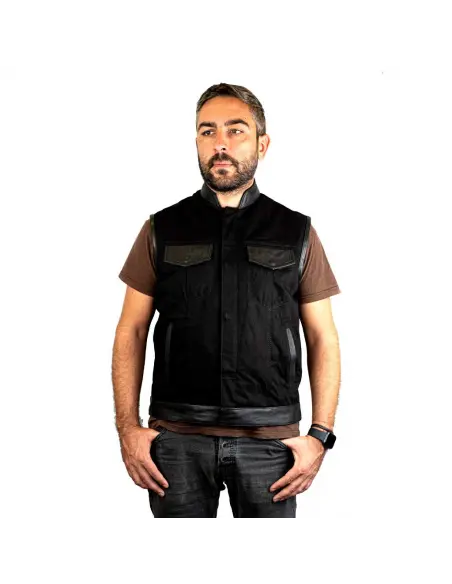 Comprar Chaleco Soa Vaquero Y Piel a precio de oferta