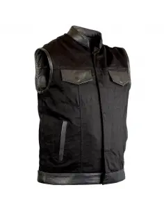 COLETE DE DENIM E COURO SOA 2