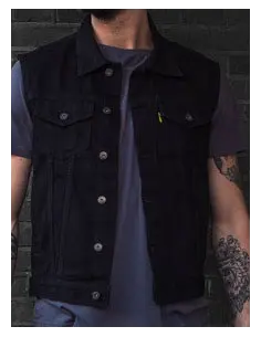 MCS BLACK DENIM VEST