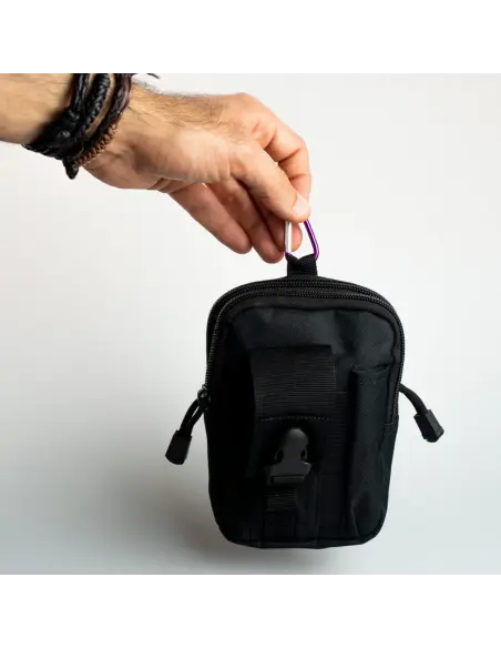 BOLSA MULTIUSOS PRETA PARA CINTO TÁCTICO