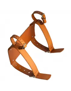 BROWN LEATHER LUGGAGE RACK SUPPORT 2