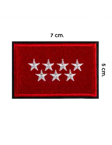 COMUNITY MADRID FLAG PATCH 7 X 5