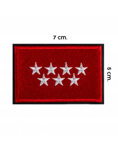 COMUNITY MADRID FLAG PATCH 7 X 5