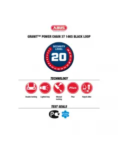 Comprar Candado Abus 37Rk/80 Con Cadena Abus 14Ks120 a precio de oferta 2