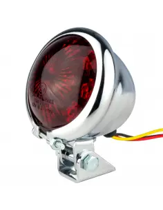 TAIL LIGHT CHROME BAT STYLE HOMOLOGATED IGUANA CUSTOM PARTS 2