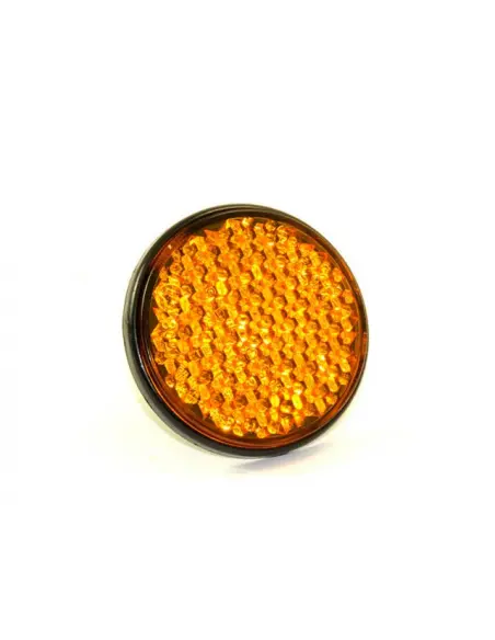 AMBER ROUND REFLECTOR WITH SCREW - APPROVED