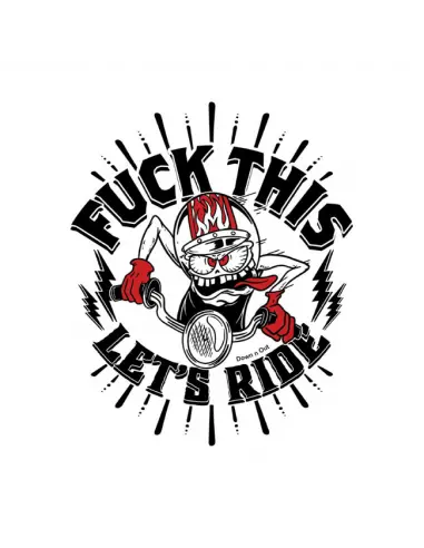 DOWN-N-OUT LETS RIDE STICKER