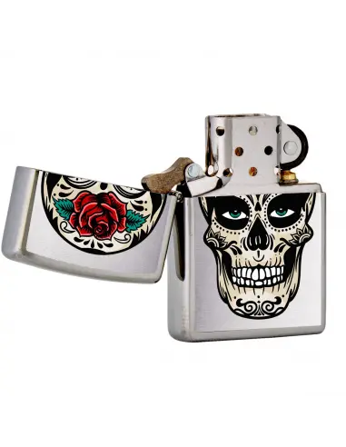 LIGHTER WITH MEXICAN DEATH SKULL ZIPPO
