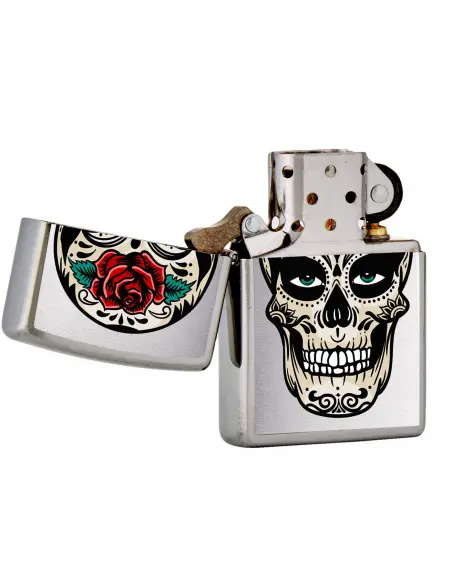 LIGHTER WITH MEXICAN DEATH SKULL ZIPPO