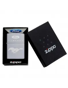 BRIQUET ZIPPO AVEC LOGO MUSTANG CHROMÉ 2