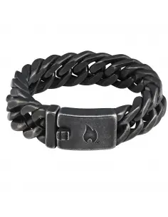 BRACELET MEDIUM LINK ANTIQUED STAINLESS STEEL 20 CM ZIPPO