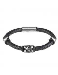BRACELET EN CUIR DE 20 CM AVEC 3 CRÂNES DE ZIPPO