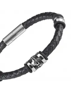 BRACELET EN CUIR DE 20 CM AVEC 3 CRÂNES DE ZIPPO 2