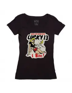 EU MORDO A T-SHIRT DE ALGODÃO POR LUCKY 13 2